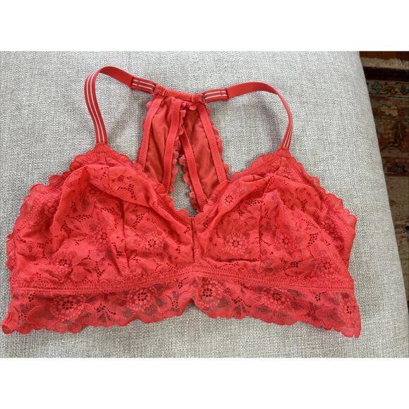 Aerie XL Lace Bralette Floral Wireless Lot Of 3 Adjustable Straps Comfort Pink - Picture 7 of 10